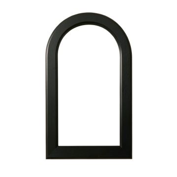 Heath Arc Framed Wall Mirror - Black