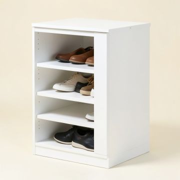 Truax 12-Pair White Shoe Storage Cabinet (synthetic illustration; no displayed measurements)