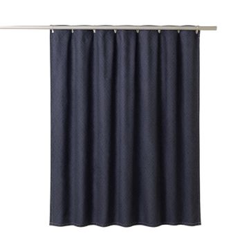 Elm Arc Shower Curtain Hanging Flat From A Plain Rod