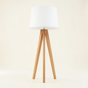 Flint Arc Floor Lamp With A Plain Fabric Shade (synthetic illustration; no displayed measurements)