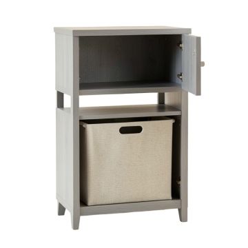 Slate Branch Freestanding Pull-Out Hamper Cabinet - Gray