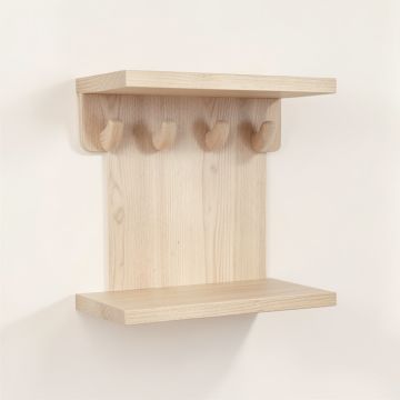 Harbor Dale Wall-Mounted Entryway Organizer Shelf - Beige (synthetic illustration; no displayed measurements)