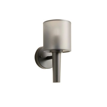 Flint Bridge Wall Sconce Mounted On A Plain Wall - Gray