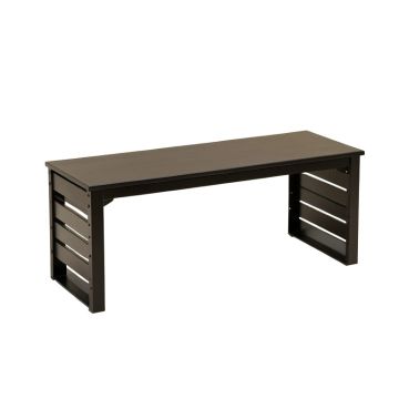 Field Bend Narrow Outdoor Storage Bench - Black