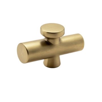 Texture Solid Satin Brass 6 5/16 '' Center To Center Bar Pull (synthetic illustration; no displayed measurements)