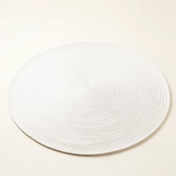 Moss Branch Round Area Rug - White (synthetic illustration; no displayed measurements)