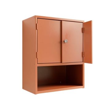Laurel Branch Wall-Mounted Laundry Cabinet - Terracotta