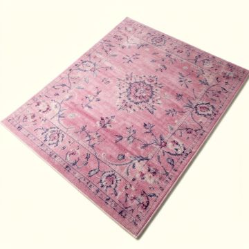Ombre Ditsy Floral Pink/Purple Area Rug (synthetic illustration; no displayed measurements)