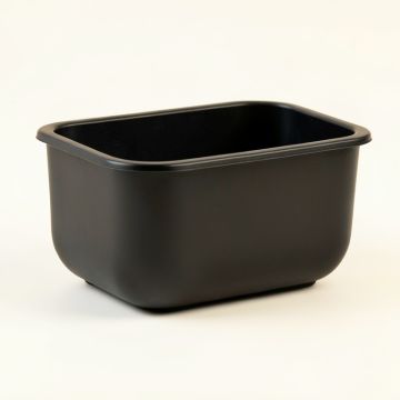Dune Dell Empty Railing Planter With Integral Brackets - Black (synthetic illustration; no displayed measurements)