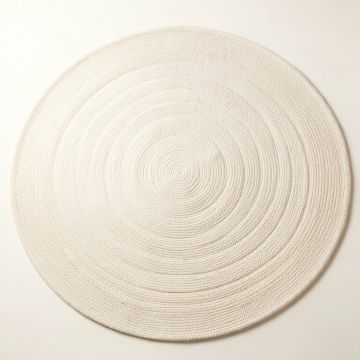 Shore Bend Round Area Rug - Cream (synthetic illustration; no displayed measurements)