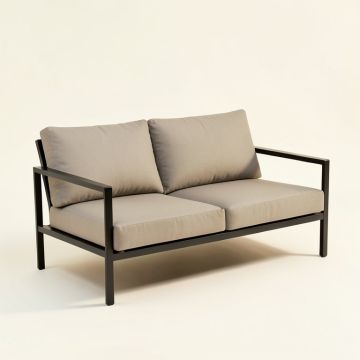 Biergh Patio Sofa With Cushions (synthetic illustration; no displayed measurements)
