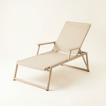 Sage Bluff Outdoor Lounge Chair - Beige (synthetic illustration; no displayed measurements)