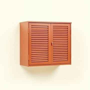 Cedar Crest Wall-Mounted Entry Cabinet - Terracotta (synthetic illustration; no displayed measurements)