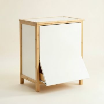 Glen Bluff Freestanding Pull-Out Hamper Cabinet - White (synthetic illustration; no displayed measurements)