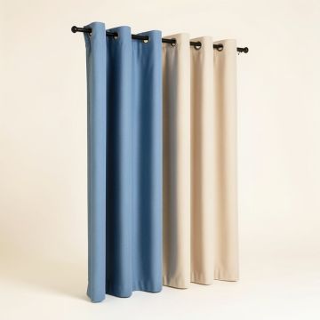 Bodwar Max Solid Blackout Thermal Grommet Single Curtain Panel (synthetic illustration; no displayed measurements)
