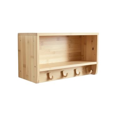 Rowan Crest Wall-Mounted Entryway Organizer Shelf - Beige