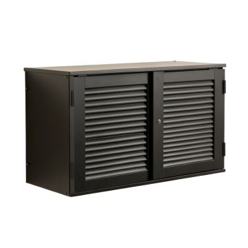 Sage Bridge Wall-Mounted Entry Cabinet - Black