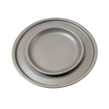 Robillard Round Metal Nesting 3 Piece Serving Tray Set
