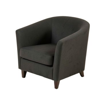 Destinie Upholstered Parsons Chair In Charcoal