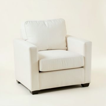 Dawn Bridge Upholstered Armchair - White (synthetic illustration; no displayed measurements)