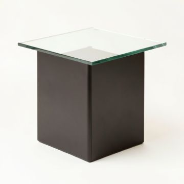 Miraloma Glass Top End Table With Storage (synthetic illustration; no displayed measurements)