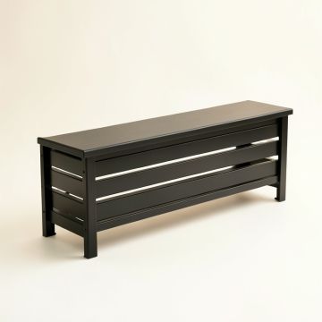 River Brook Narrow Outdoor Storage Bench - Black (synthetic illustration; no displayed measurements)
