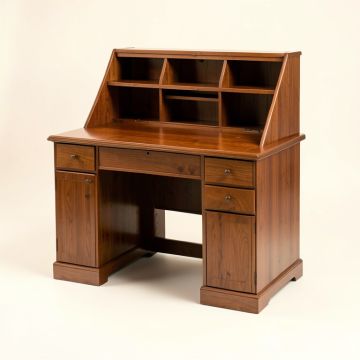 Feagin Solid Wood Secretary Desk With Hutch (synthetic illustration; no displayed measurements)