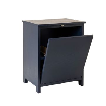 Brook Branch Freestanding Pull-Out Hamper Cabinet - Navy