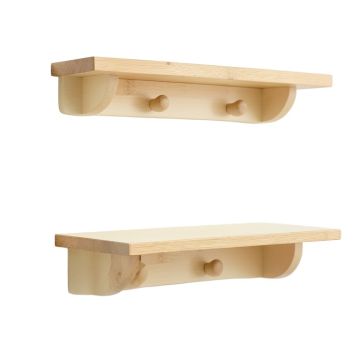 Vale Branch Wall-Mounted Entryway Organizer Shelf - Cream