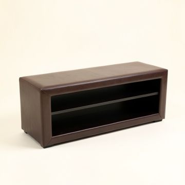 Lara Faux Leather Shelves Storage Bench (synthetic illustration; no displayed measurements)