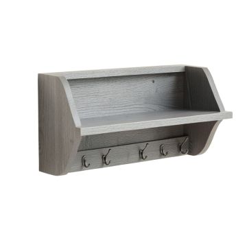 River Crest Wall-Mounted Entryway Organizer Shelf - Gray (synthetic illustration; no displayed measurements)