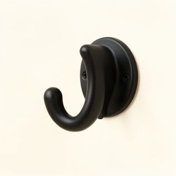 Bay Bluff Wall-Mounted Robe Hook - Black (synthetic illustration; no displayed measurements)
