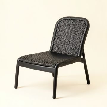 Field Canyon Outdoor Lounge Chair - Black (synthetic illustration; no displayed measurements)