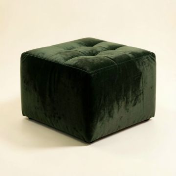 Chanson 15.5 '' Velvet Tufted Square Cube Ottoman (synthetic illustration; no displayed measurements)