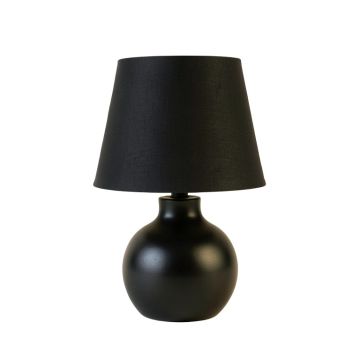 Field Arc Table Lamp With A Plain Fabric Shade