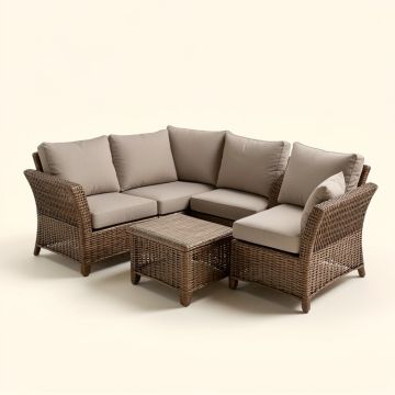 Agnete Outdoor 3 Piece Seating Group With Cushions (synthetic illustration; no displayed measurements)