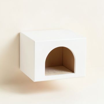 Maple Bridge Wall-Mounted Cat Perch - White (synthetic illustration; no displayed measurements)