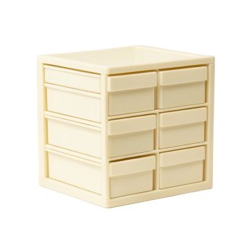 Moss Bluff Small-Parts Storage Drawer Cabinet - Cream