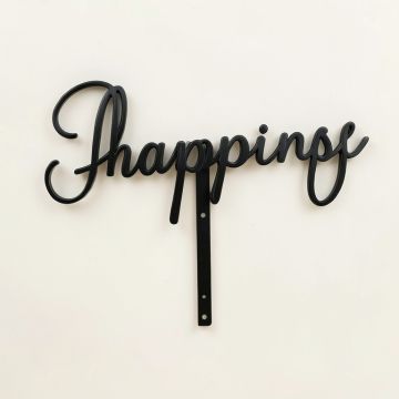 Choose Happiness 3D Cursive Metal Wall Décor (synthetic illustration; no displayed measurements)