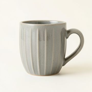 Elm Crest Ceramic Mug - Gray (synthetic illustration; no displayed measurements)