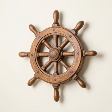 6 '' Decorative Ship Wheel With Starfish (synthetic illustration; no displayed measurements)