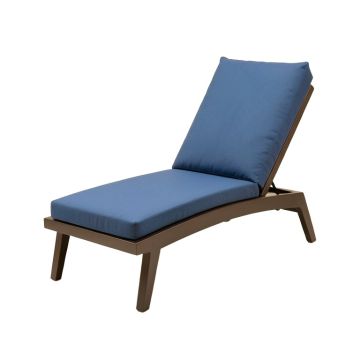 Trinway Patio Reclining Chaise Lounge With Cushion