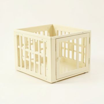 Ash Bridge Empty Furniture-Style Pet Crate - Cream (synthetic illustration; no displayed measurements)