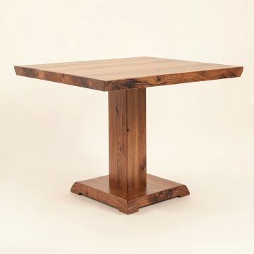 Boothby Drop Leaf Rubberwood Solid Wood Pedestal Dining Table (synthetic illustration; no displayed measurements)