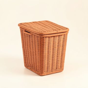 Meadow Arc Laundry Hamper - Terracotta (synthetic illustration; no displayed measurements)
