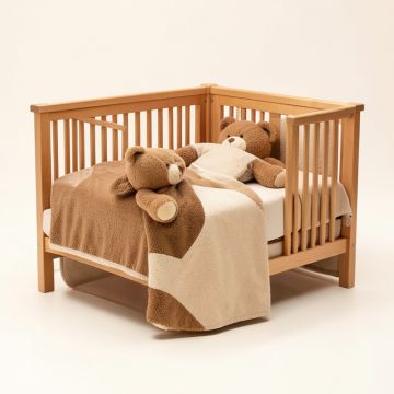 Omalley Teddy Bear Baby 9 Piece Crib Bedding Set (synthetic illustration; no displayed measurements)