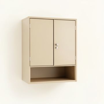 Elm Dale Wall-Mounted Laundry Cabinet - Beige (synthetic illustration; no displayed measurements)