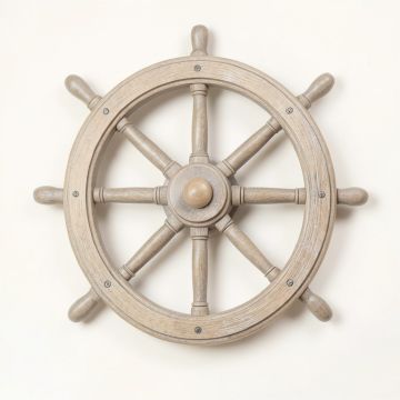 Nautical Ship Wheel Wall Décor (synthetic illustration; no displayed measurements)
