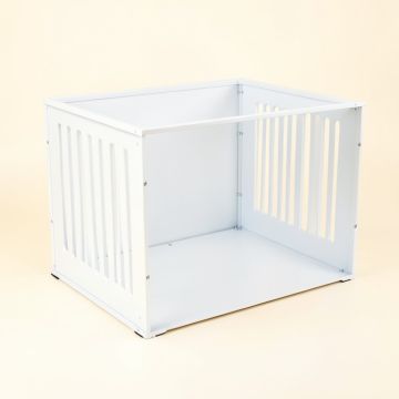 Maple Bluff Empty Furniture-Style Pet Crate - White (synthetic illustration; no displayed measurements)