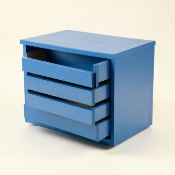 Hazel Crest Small-Parts Storage Drawer Cabinet - Blue (synthetic illustration; no displayed measurements)